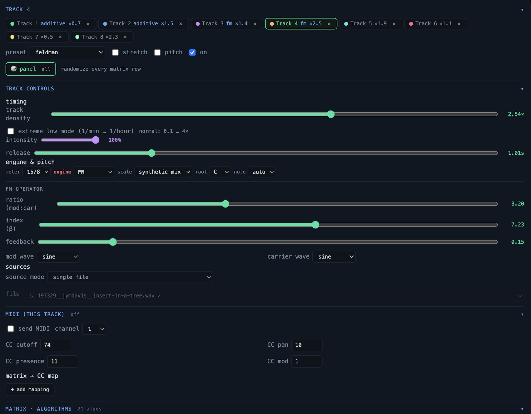 Loom generative sample-and-synth studio interface